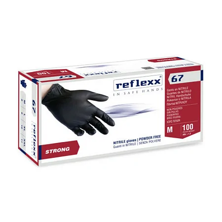 Одноразовые перчатки химостойкие Reflexx R67 5,5 гр. Толщина 0,11 мм.