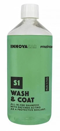 S1 Wash&Coat - Нано автошампунь с энзимами, защитой и гидрофобным эффектом All in One INNOVACAR