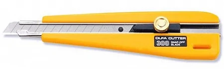 Нож OLFA с выдвижным лезвием с фиксатором 9мм