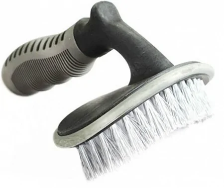 Щетка с ручкой для чистки резины (черн/бел/сер) Tire brush