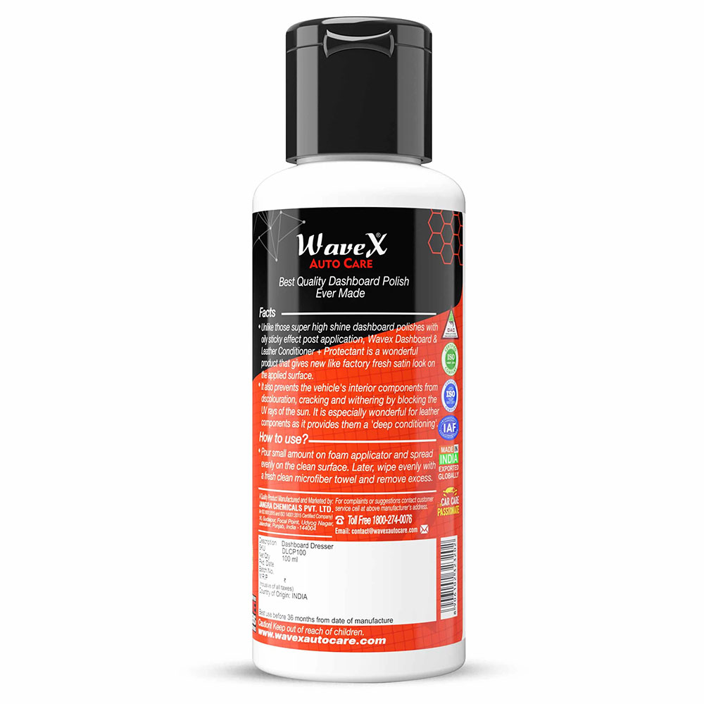 Кондиционер для кожи и пластика Wavex Dashboard & Leather Conditioner Plus  Protectant - купить в Москве в VDA Shop 100 гр