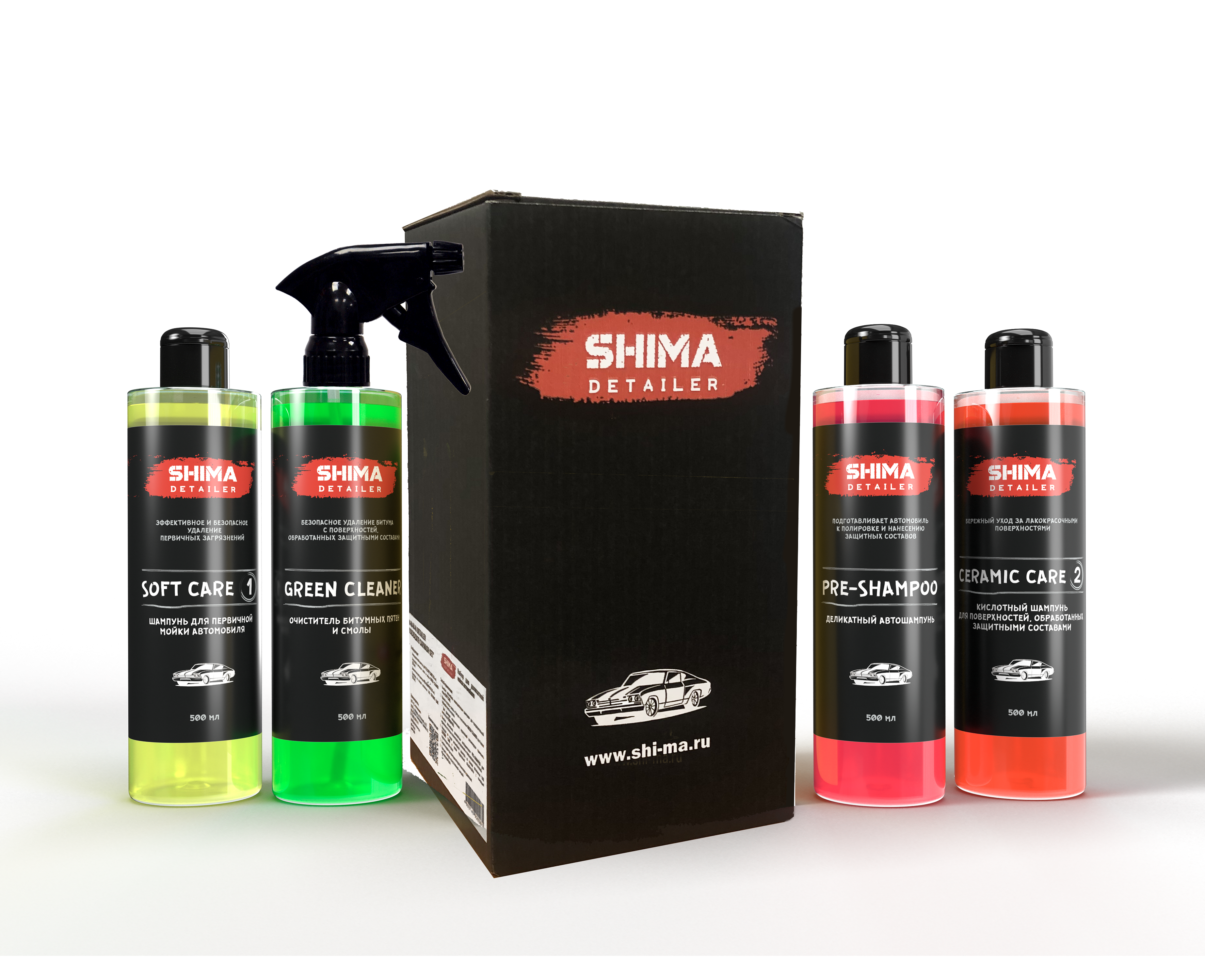 Набор для мойки авто обработанного защитными составами Shima Detailer  Ceramic Coating Care Set - купить в Москве в VDA Shop