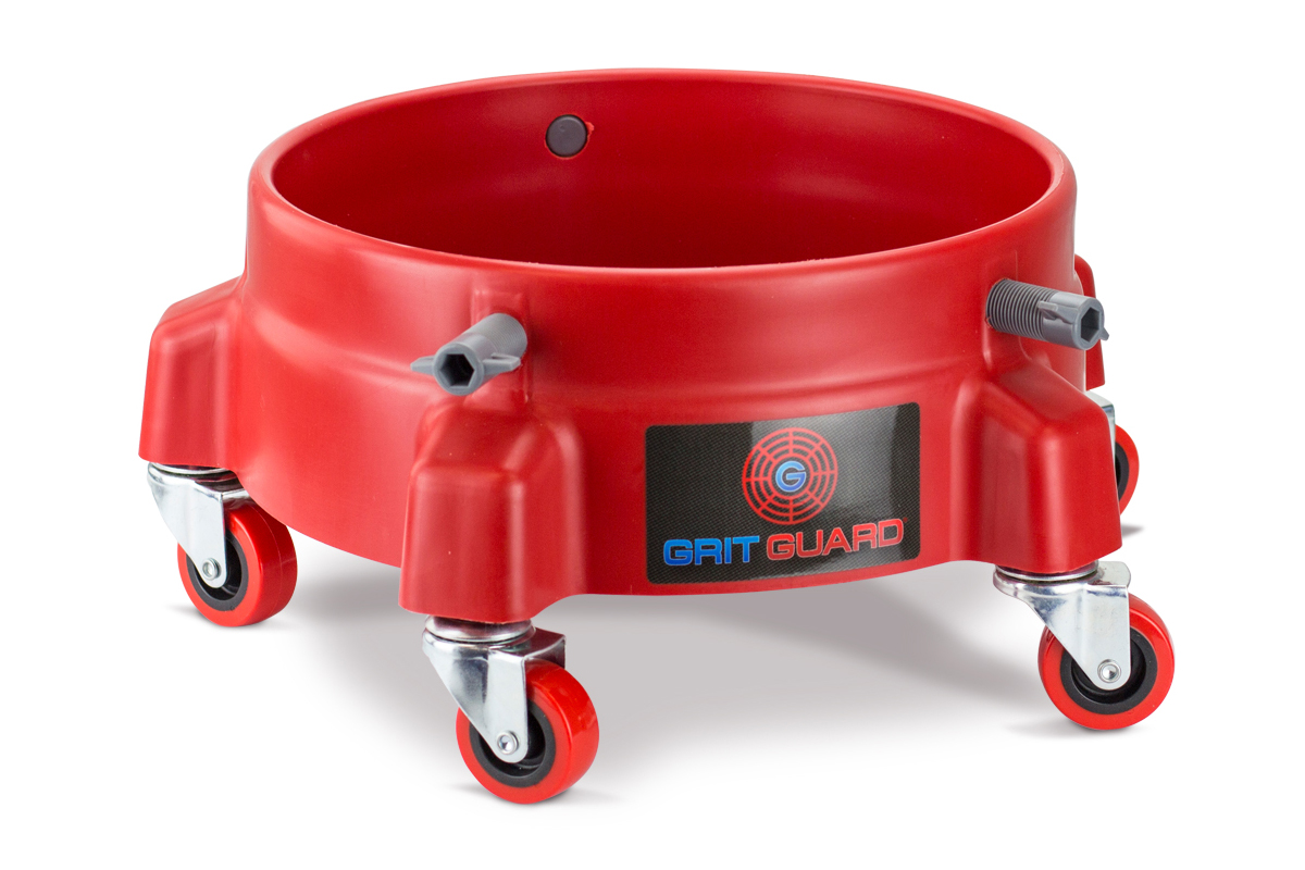 Купить Тележка для ведра на колесах с тормозами Grit Guard Rollable Subset  Dolly Ведра и сепараторы (решётки) по доступной цене Красный