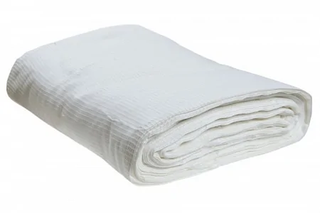 Ткань, полотно вафельное, отбеленная 45 см плотность 150гр/м2 белый рулон(60м) Иваново